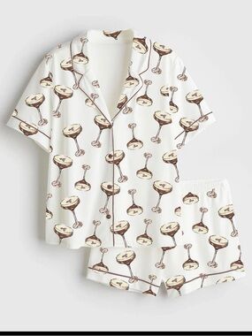 Espresso Martini Print Short Pajama Set